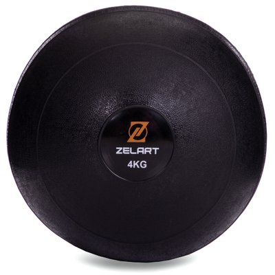 Мяч набивной слэмбол для кроссфита Zelart SLAM BALL FI-2672-4 4кг (MD1241-4) (PVC, d-24,4см, черный) FI-2672-4 фото