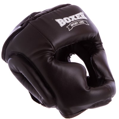 Шлем боксерский с полной защитой Кожвинил BOXER 2036 (р-р М-L, цвета в ассортименте) 2036_Черный_M фото