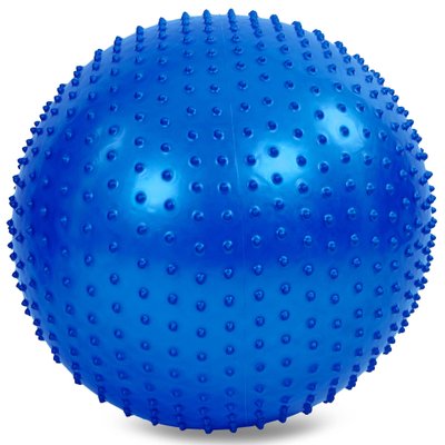 Мяч для фитнеса (фитбол) массажный 65см Zelart FI-1987-65 (PVC, 1100г,цвета в ассор,ABS технолог) FI-1987-65_Синий фото