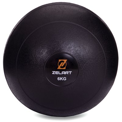 Мяч набивной слэмбол для кроссфита Zelart SLAM BALL FI-2672-6 6кг (MD1241-6) (PVC, d-24,4см, черный) FI-2672-6 фото