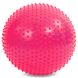 Мяч для фитнеса (фитбол) массажный 65см Zelart FI-1987-65 (PVC, 1100г,цвета в ассор,ABS технолог) FI-1987-65_Розовый фото