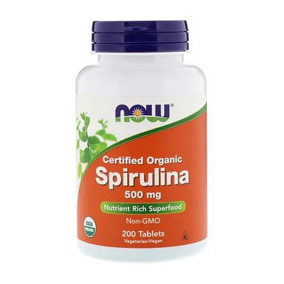 Spirulina 500 mg certified organic (200 tabs) 000017857 фото