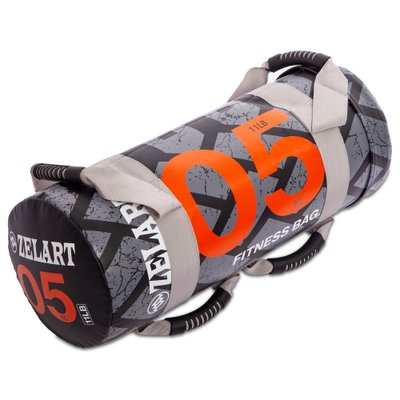 Мешок для кроссфита и фитнеса Zelart Power Bag FI-0899-5 (PVC, нейлон, вес 5кг, черный-оранжевый) FI-0899-5 фото