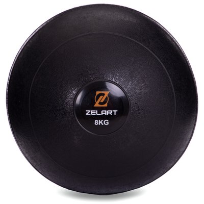 Мяч набивной слэмбол для кроссфита Zelart SLAM BALL FI-2672-8 8кг (MD1241-8) (PVC, d-24,4см, черный) FI-2672-8 фото