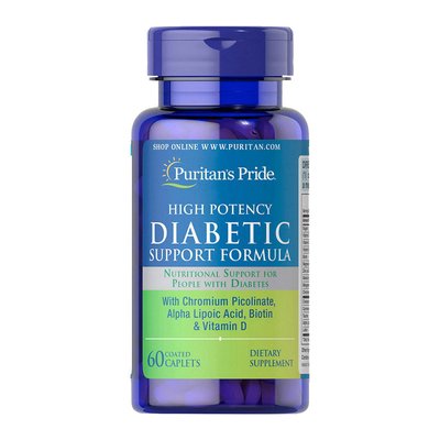 Diabetic high potency support formula (60 caplets) 000012582 фото