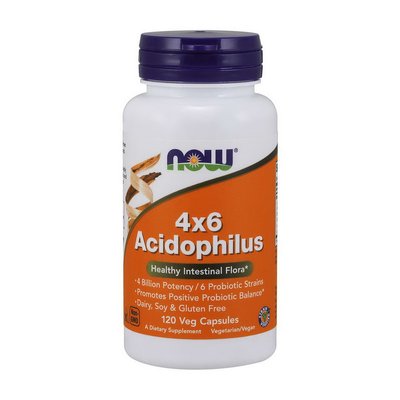 4x6 Acidophilus (120 veg caps) 000014643 фото