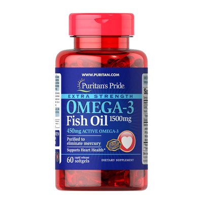 Omega-3 Fish Oil 1500 mg (60 softgels) 000012033 фото