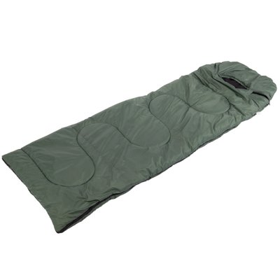 Спальный мешок одеяло с капюшоном CHAMPION Winter SY-9933 (PL, синтепон, флисовая подкл., 2450г р-р 190+35х78см, t -12 до +10, цвета в ассортименте) SY-9933_Оливковый фото