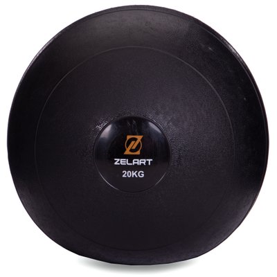 Мяч набивной слэмбол для кроссфита Zelart SLAM BALL FI-2672-20 20кг (MD1241-20) (PVC, d-29,8см, черный) FI-2672-20 фото
