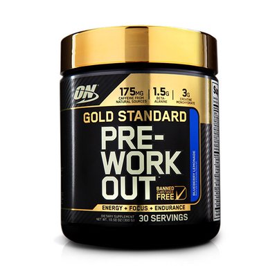 Pre- Workout gold standard (300 g, blueberry lemonade) 000005849 фото