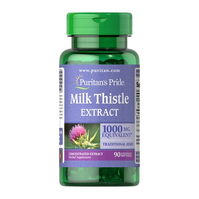Milk Thistle Extract 1000 mg (90 softgels) 000012051 фото