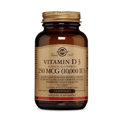 Vitamin D3 250 mcg (10,000 IU) (120 sgels) 000018647 фото