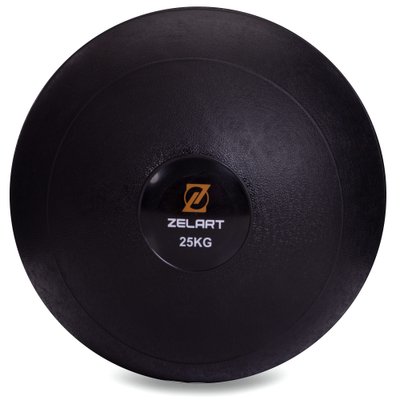 Мяч набивной слэмбол для кроссфита Zelart SLAM BALL FI-2672-25 25кг (MD1241-25) (PVC, d-29,8см, черный) FI-2672-25 фото