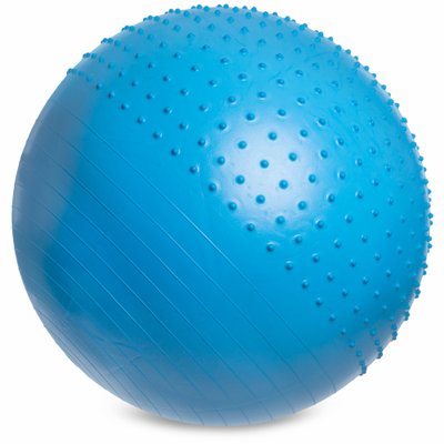 Мяч для фитнеса (фитбол) полумассажный 2в1 85см Zelart FI-4437-85 (PVC, 1400г, ABS, цвета в ассортименте) FI-4437-85_Синий фото