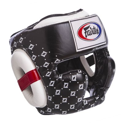 Шлем боксерский с полной защитой кожаный FAIRTEX HG10 (р-р M-XL, цвета в ассортименте) HG10_Черный_M фото