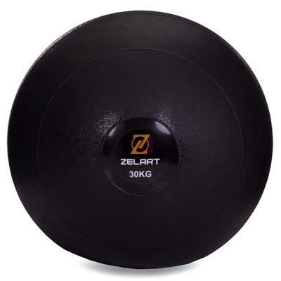 Мяч набивной слэмбол для кроссфита Zelart SLAM BALL FI-2672-30 30кг (MD1241-30) (PVC, d-29,8см, черный) FI-2672-30 фото
