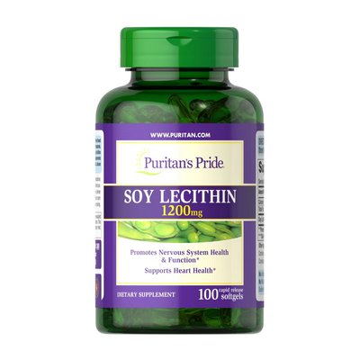 Soy Lecithin 1200 mg (100 softgels) 000021390 фото