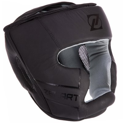 Шлем боксерский с полной защитой кожаный Zelart VL-3151 S-XL VL-3151_Черный_S фото