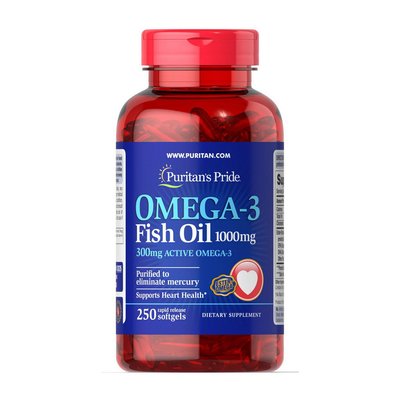 Omega-3 Fish Oil 1000 mg (250 softgels) 000010447 фото