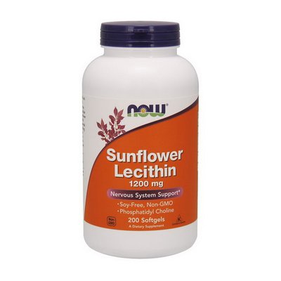 Sunflower Lecithin 1200 mg (200 softgels) 000018348 фото