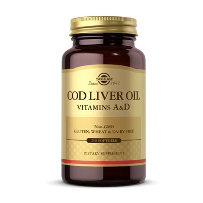 COD Liver Oil Vitamins A & D (250 softgels) 000020807 фото