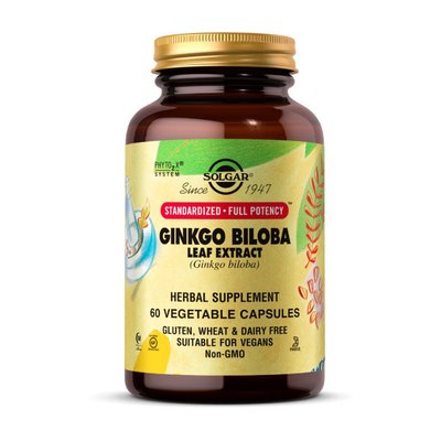 Ginkgo Biloba Leaf Extract (60 veg caps) 000019656 фото
