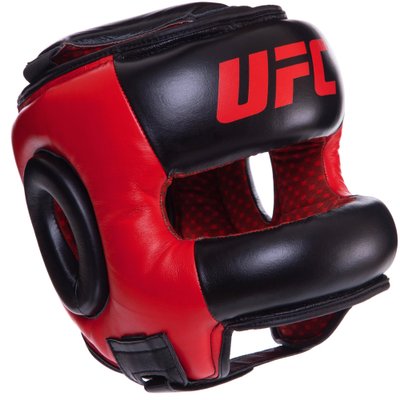 Шлем боксерский с бампером кожаный UFC PRO UHK-75062 (р-р S, черный) UHK-75062 фото