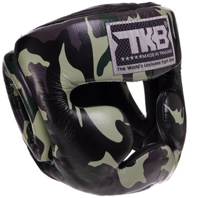 Шлем боксерский с полной защитой кожаный TOP KING Empower Camouflage TKHGEM-03 (р-р S-XL, цвета в ассортименте) TKHGEM-03_Камуфляж зеленый_S фото