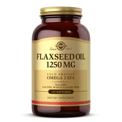 Flaxseed Oil 1250 mg (100 softgels) 000019762 фото