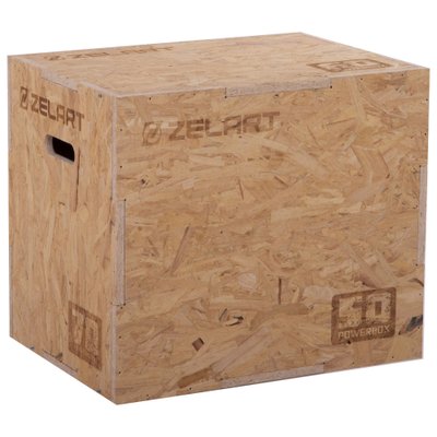 Бокс плиометрический деревянный (1шт) Zelart FI-3636-2 BOX-WOOD (MD6506) (р-р 50х60х70см) FI-3636-2 фото