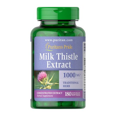 Milk Thistle Extract 1000 mg (180 softgels) 000012374 фото