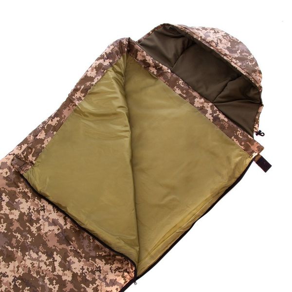 Спальний мішок ковдра з капюшоном CHAMPION Average SY-4083 SY-4083_Черный фото