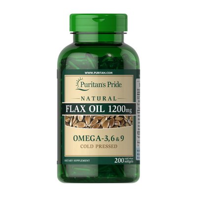 Flax Oil 1200 mg Omega 3-6-9 (200 softgels) 000021059 фото