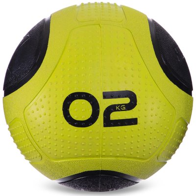Мяч медицинский медбол Zelart Medicine Ball FI-2620-2 2кг (MD1275-2) (резина, d-19см, зеленый-черный) FI-2620-2 фото