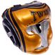 Шлем боксерский с полной защитой кожаный TWINS FHGL3-TW4 (р-р S-XL, цвета в ассортименте) FHG-TW4GD-BU FHGL3-TW4_Золотой-синий_L фото