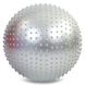 Мяч для фитнеса (фитбол) полумассажный 2в1 75см Zelart FI-4437-75 (PVC, 1300г, ABS, цвета в ассортименте) FI-4437-75_Серый фото