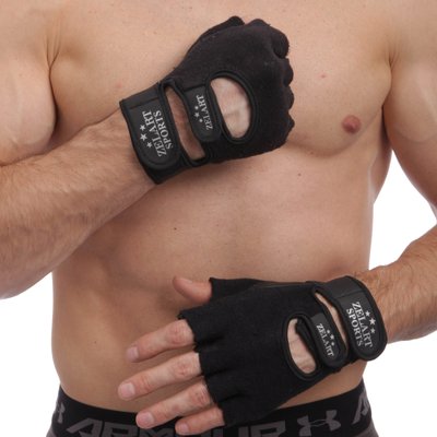 Перчатки тактические кожаные Zelart ZB-3066 размер M-L черный ZB-3066_M фото