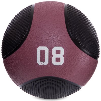 Мяч медицинский медбол Zelart Medicine Ball FI-2824-8 8кг (резина, d-45см, черный) FI-2824-8 фото