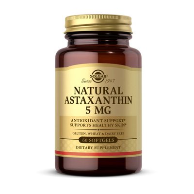 Natural Astaxanthin 5 mg (60 softgels) 000020927 фото