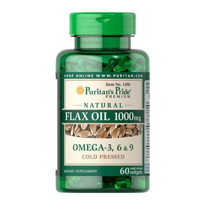 Flax Oil 1000 mg Omega 3-6-9 (60 softgels) 000011864 фото