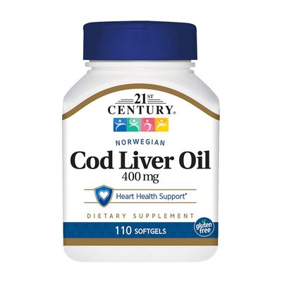 Cod Liver Oil 400 mg (110 softgels) 000017604 фото