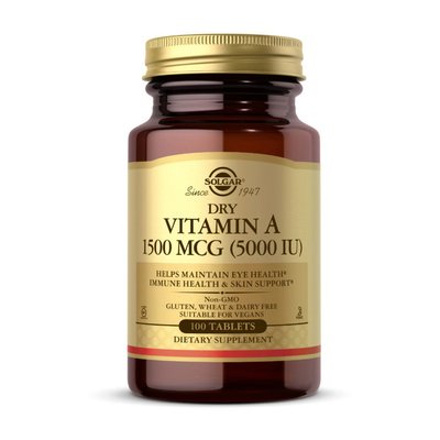 Dry Vitamin A 1500 mcg (5000 IU) (100 tab) 000020363 фото