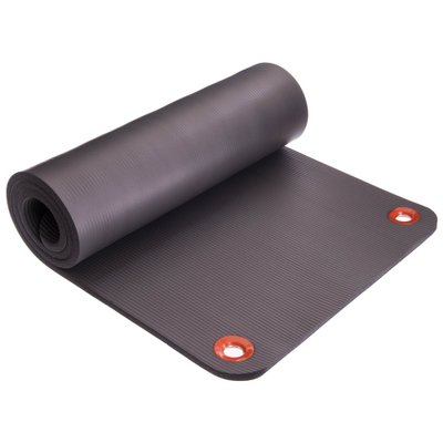 Коврик для фитнеса и йоги профессиональный NBR 15мм Zelart FI-2575 (MD9004-15) (180x61x1,5см, серый) FI-2575 фото