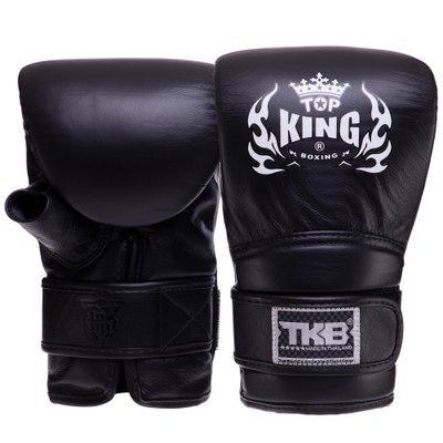 Снарядные перчатки с открытым большим пальцем Кожа TOP KING Ultimate TKBMU-OT (р-р S-XL, цвета в ассортименте) TKBMU-OT_Черный_S фото