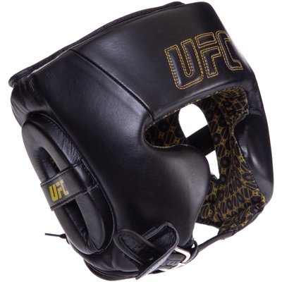 Шлем боксерский в мексиканском стиле кожаный UFC PRO Prem Lace Up UHK-75054 (р-р S-M, черный) UHK-75054 фото
