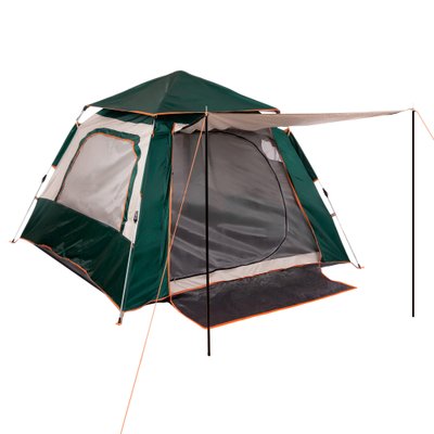 Палатка трехместная с тентом для кемпинга и туризма SY-22ZP003 серый-зеленый SY-22ZP003_Серый-зеленый фото