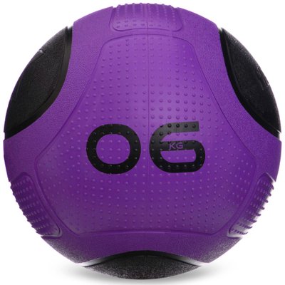 Мяч медицинский медбол Zelart Medicine Ball FI-2620-6 6кг (MD1275-6) (резина, d-24,1см, фиолетовый-черный) FI-2620-6 фото
