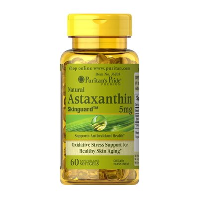 Astaxanthin 5 mg (60 softgels) 000020629 фото