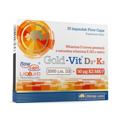 Gold-Vit D3 + K2 (2000 IU/50 µg) (30 caps) 000020470 фото