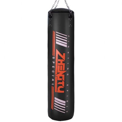 Мешок боксерский Цилиндр с кольцом и цепью PVC h-150см ZHENGTU BO-2336-150 (d-29см, цвета в ассортименте) BO-2336-150_Черный фото